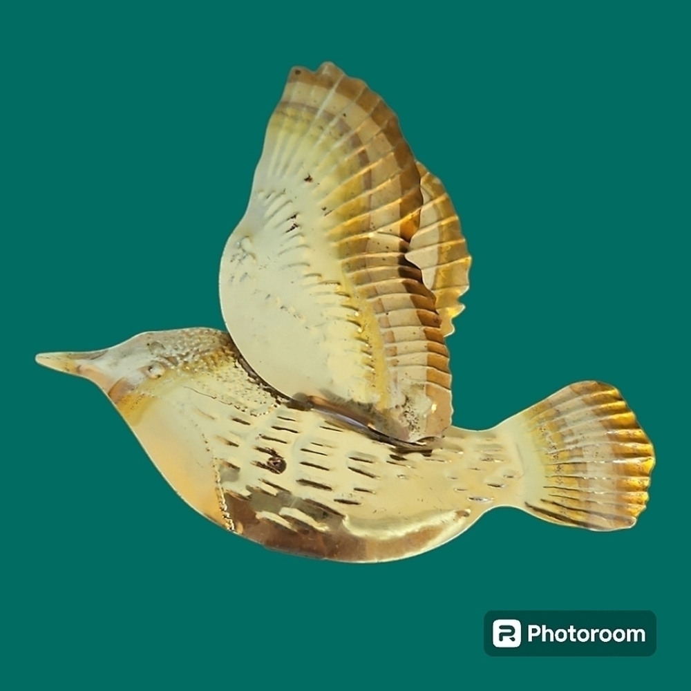 3/$30 Vintage 1980s Brass Bird Wall Hanging